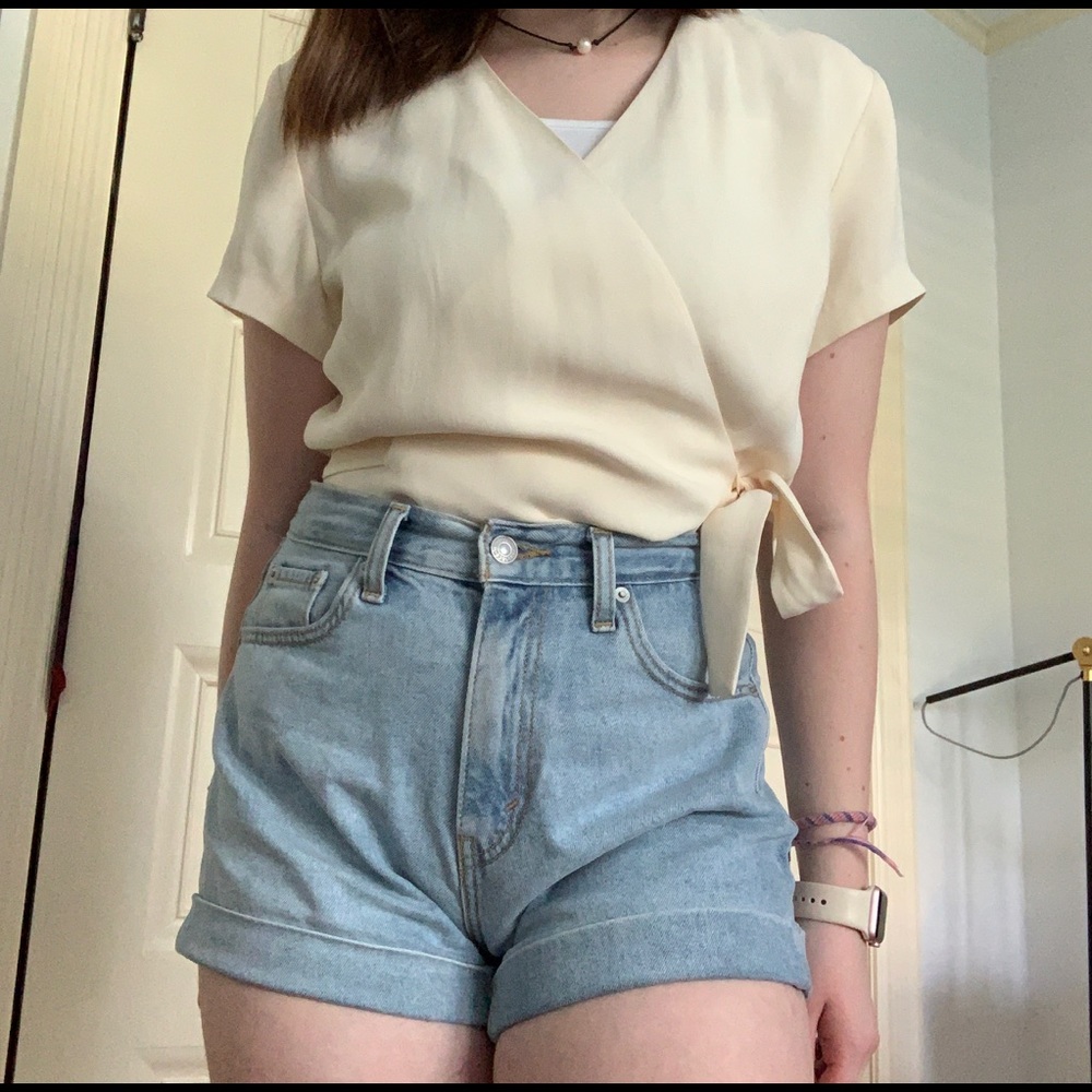 Silk wrap top